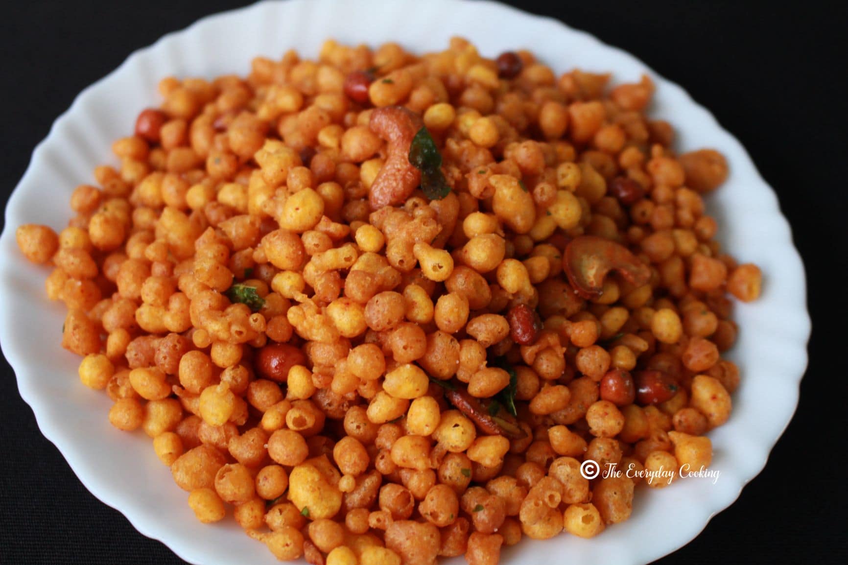 Spicy boondi / Kara boondi - The Everyday Cooking